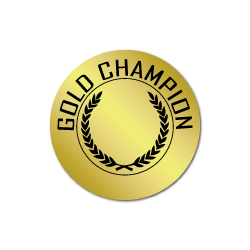 Gold Champion Award Stickers