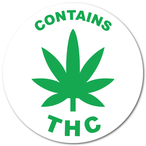 Contains THC Labels Sample
