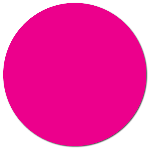 1" Pink Fluorescent Paper Circle Seals