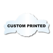1.25" x 2.375" Anniversary Shape Clear Custom Printed Stickers