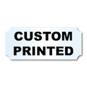 1.25" x 3" Indented Rectangle Shape Clear Custom Printed Stickers