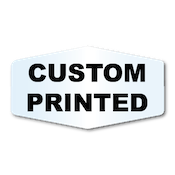 1.875" x 3.4687" Marquis Shape Clear Custom Printed Stickers