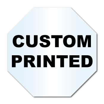 2" x 2" Octagon Shape Clear Custom Printed Stickers