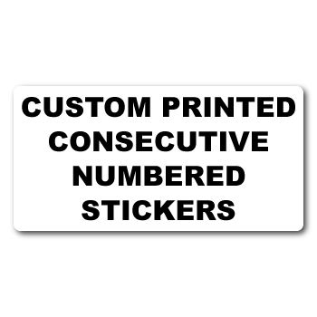 2" x 1" Round Corner Rectangle Custom Consecutive Numbering Stickers