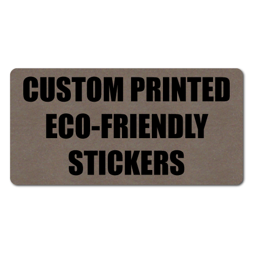 4" x 1" Round Corner Rectangle Eco-Friendly Stickers