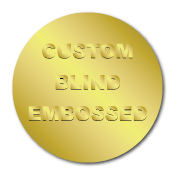 1.125" Circle Custom Blind Embossed Stickers