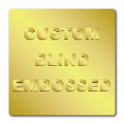 1" x 1" Round Corners Square Custom Blind Embossed Stickers