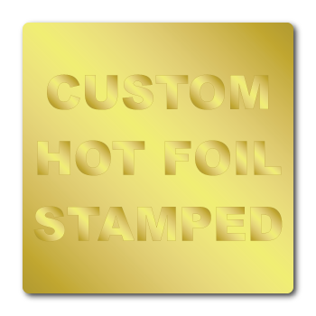 1 x 1 Round Corner Square Custom Hot Foil Stamped Stickers