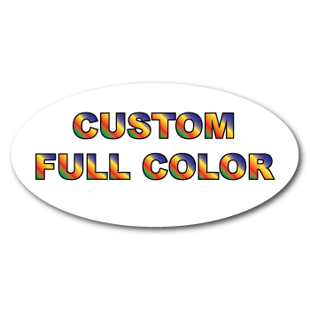 0.75 x 1.25 Oval Custom Printed Full Color Stickers