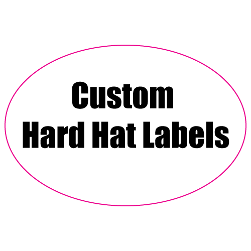 1.75 x 2.625 Oval Custom Printed Hard Hat Labels