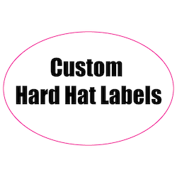 1.75 x 2.625 Oval Custom Printed Full Color Hard Hat Labels