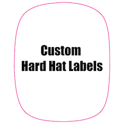 2 x 2.5 Modified Rectangle Custom Printed Reflective Hard Hat Labels