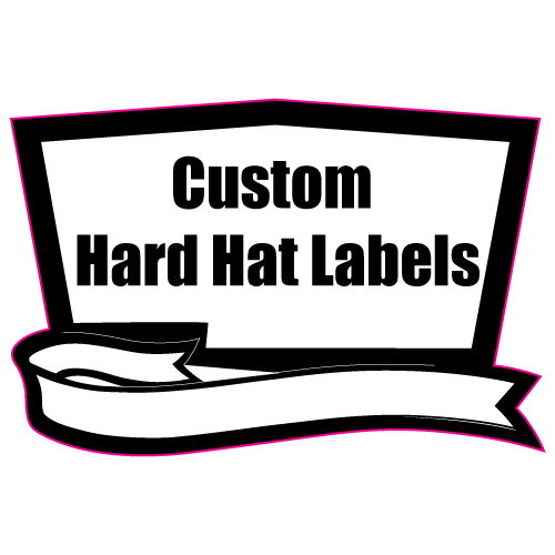 1.75 x 2.625 Custom Shape Custom Printed Reflective Hard Hat Labels