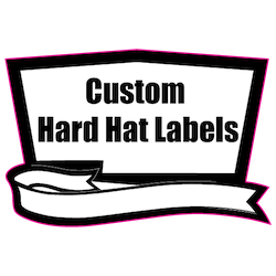 1.75 x 2.625 Custom Shape Custom Printed Hard Hat Labels