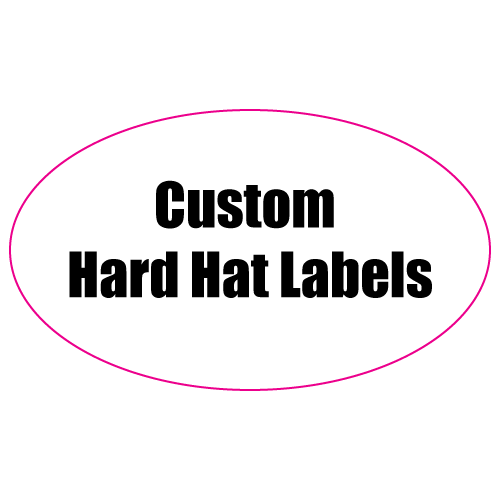 1.25 x 3 Oval Custom Printed Reflective Hard Hat Labels