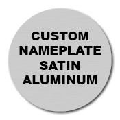 6" Circle Custom Printed Name Plate Aluminum Stickers