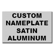 8" x 6" Square Corner Rectangle Custom Printed Name Plate Aluminum Stickers