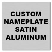 4" x 4" Square Corner Square Custom Printed Name Plate Aluminum Stickers