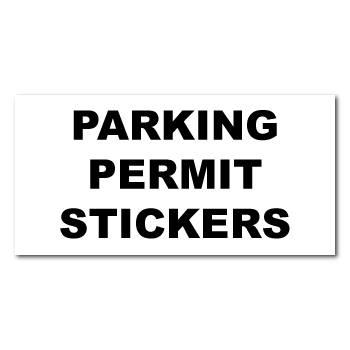 2" x 3" Square Corner Rectangle Custom Printed Parking Permit Stickers