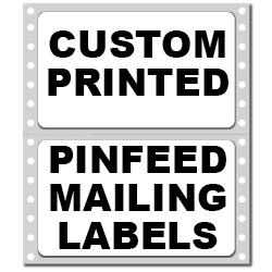 4" x 2.9375" Round Corner Rectangle Custom Pinfeed Mailing Labels