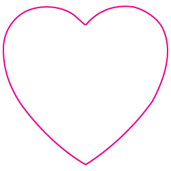 1.125" x 1.125" Heart Shape Custom Printed Stickers