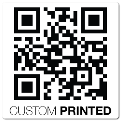 1.25" x 1.25" Round Corners Square Custom Printed QR Stickers