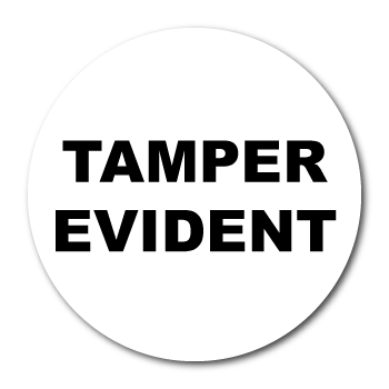 1.25" Circle Custom Printed Tamper Evident VOID Stickers