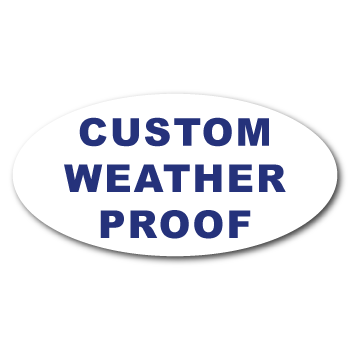 2 x 3 Oval Custom Printed Weather Proof Stickers