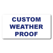 0.9375" x 3.5" Round Corners Rectangle Custom Printed Weather Proof Stickers
