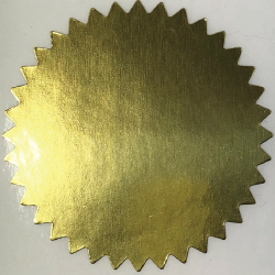 2 Inch Bright Shiny Gold  Notary & Certificate Foil Seals Stickers