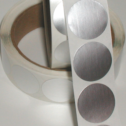 0.5" Dull Matte Silver Foil Circle Seals