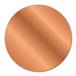 2" Bright Shiny Copper Foil Circle Seals