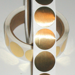 0.75" Bright Shiny Gold Foil Circle Seals