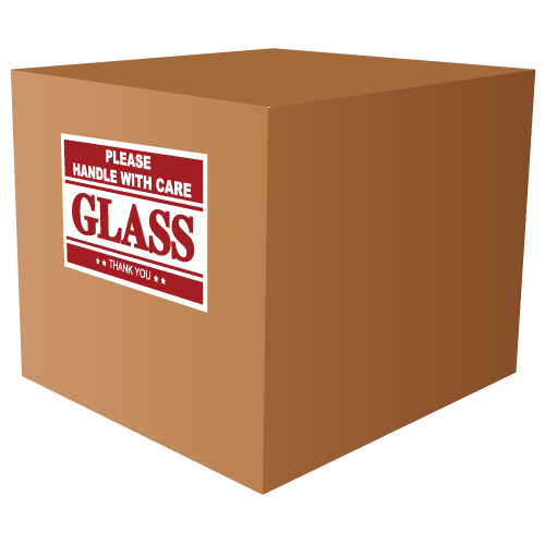 Fragile Glass Handle with Care Labels