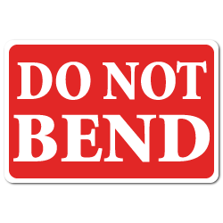 Do Not Bend Stickers