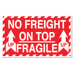 Fragile No Freight On Top Stickers