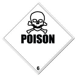 HAZMAT Class 6 Poison Hazardous Materials Stickers