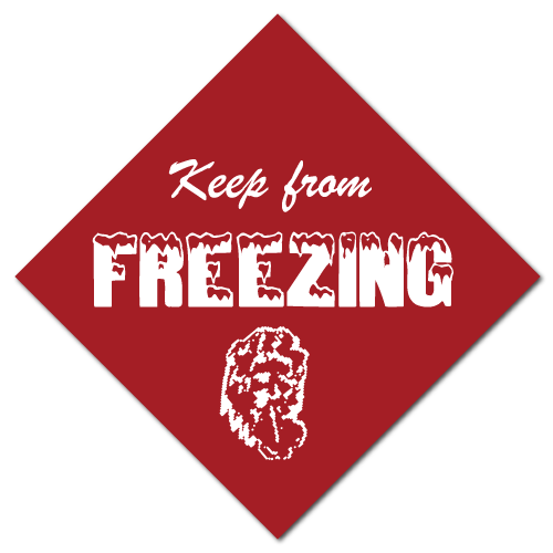 Keep From Freezing Warning Stickers