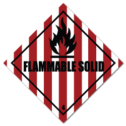 HAZMAT Class 4 Flammable Solid Hazardous Materials Stickers