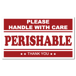 Perishable Please Handle with Care Stickers