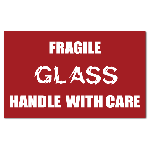 Standard Fragile Glass Handle With Care Stickers
