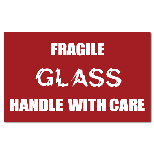 Fragile Glass Handle With Care Stickers