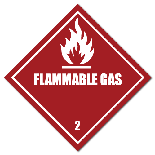 HAZMAT Class 2 Flammable Gas Hazardous Materials Stickers