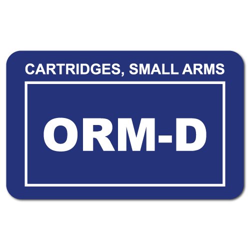 2 x 1.25 Cartridges, Small Arms ORM-D, Roll of 100 Stickers