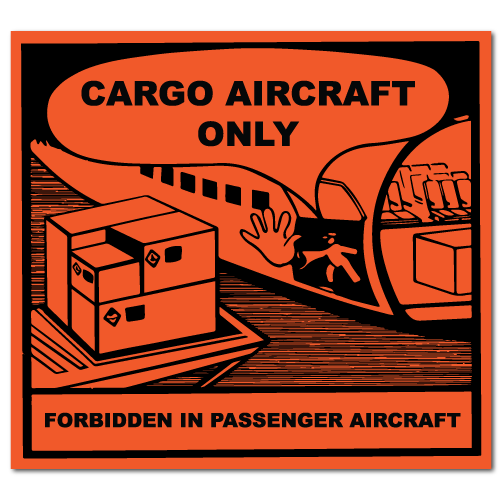 Cargo Aircraft Only Labels, Roll of 100 stickers