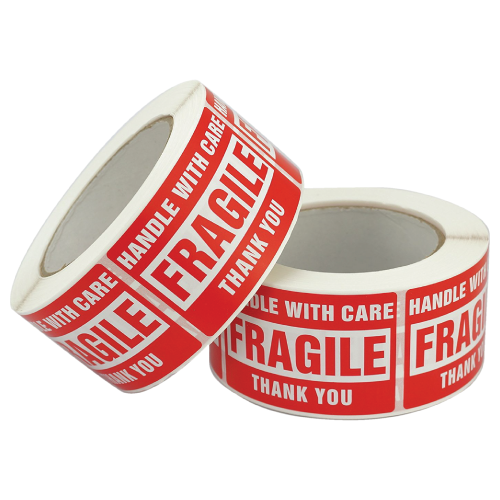 2,000 Adhesivos Fragile Handle With Care Adhesivos 90x35mm