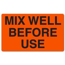 Mix Well Before Use Stickers
