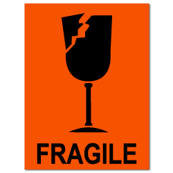 Fragile Broken Glass Stickers