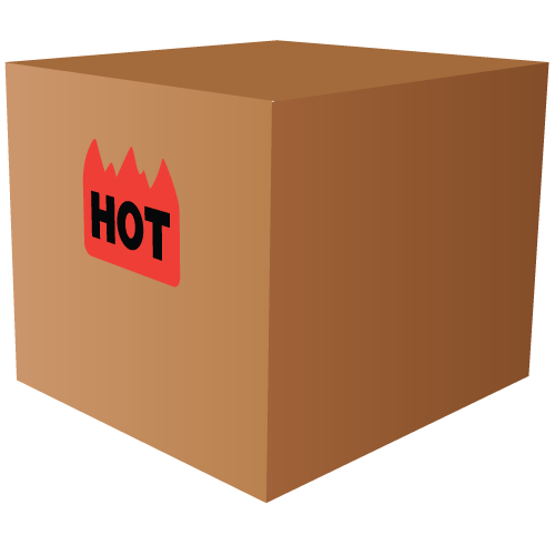 HOT Flame Shaped Warning Labels