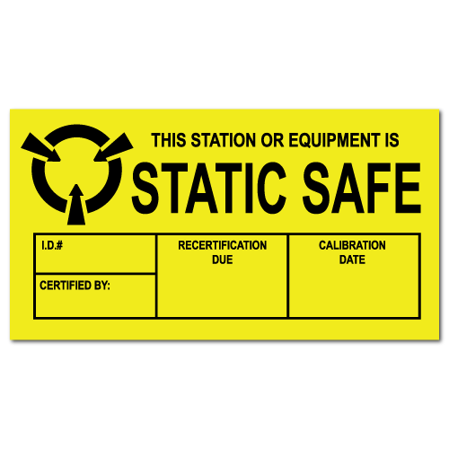 1.5" x 3" Static Safe Stickers